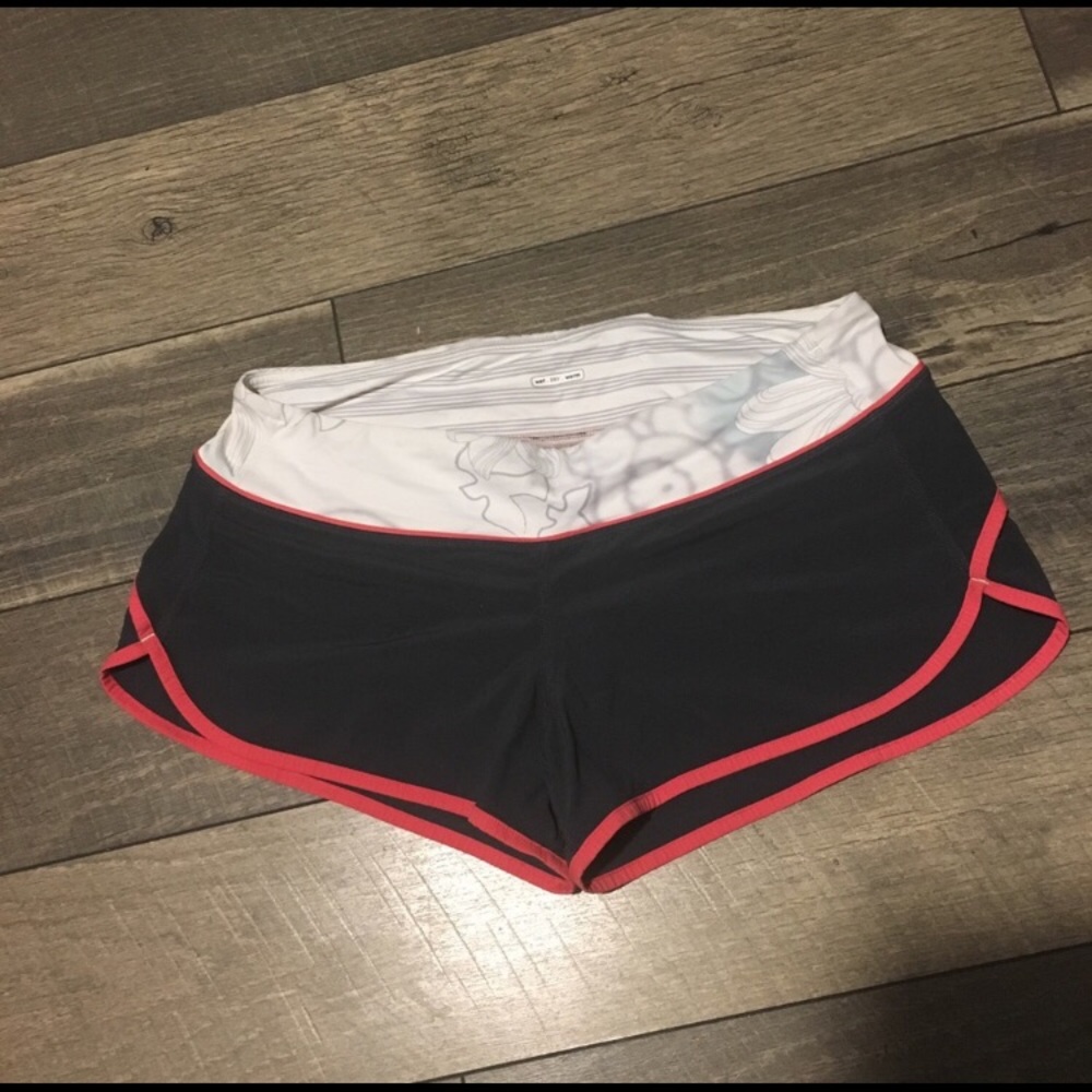 Lululemon Grey and Red Shorts